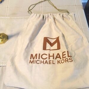 michael Kors Dust Bag Large  Michael Kors Tan Drawstring Bag